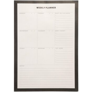 Sainsbury's Home Black Weekly Planner