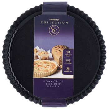 Sainsbury's Home Deep Round Black Flan Tin (25cm)