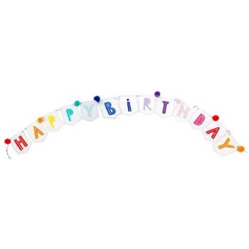 Sainsbury's Home Happy Birthday Rainbow Fabric Bun