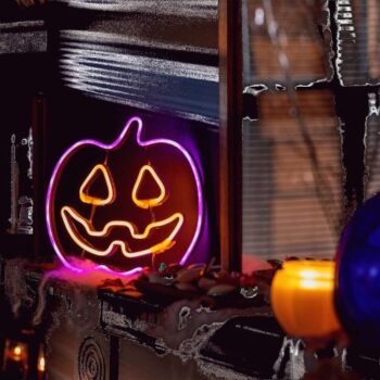 Sainsbury's Home Pumpkin Neon Sign