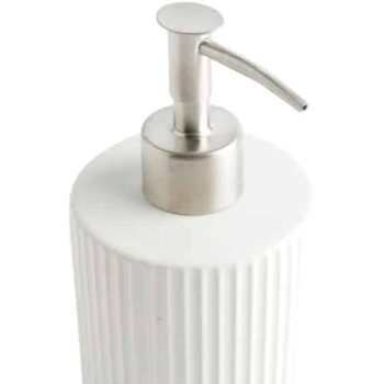 Sainsbury's Home Ribbed Soap Dispenser White