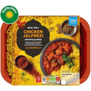 Sainsbury's Indian Chicken Jalfrezi with Pilau Rice Ready Meal for 1 (400g)