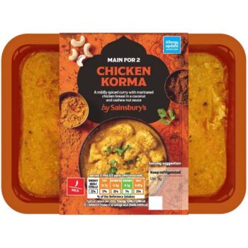 Sainsbury's Indian Chicken Korma Ready Meal Main For 2 (400g)