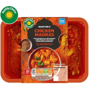 Sainsbury's Indian Chicken Madras Ready Meal Main For 2 (400g)