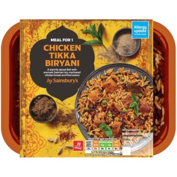Sainsbury's Indian Chicken Tikka Biryani with Basmati Rice Ready Meal for 1 (400g)