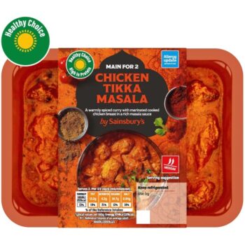 Sainsbury's Indian Chicken Tikka Masala Ready Meal Main For 2 (400g)