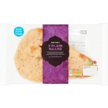 Sainsbury's Indian Plain Naan (2 x 260g)