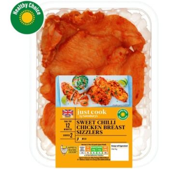 Sainsbury's Just Cook Sweet Chilli Chicken Breast Sizzlers (315g)