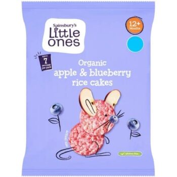 Sainsbury's Little Ones Organic Apple & Blueberry Rice Cakes 12+ Months (40g)