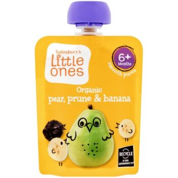Sainsbury's Little Ones Organic Pear Prune & Banana Smooth Puree 6+ Months (70g)