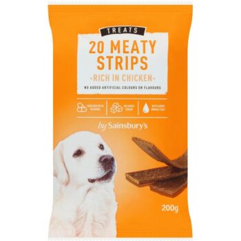 Sainsbury's Meaty Strip Dog Treats with Chicken (20 x 200g)