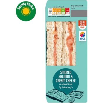 Sainsbury's On the Go Smoked Salmon & Cream Cheese on Oatmeal Bread