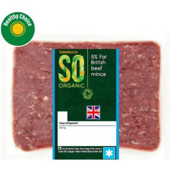 Sainsbury's Organic British Beef Mince 5% Fat (500g)