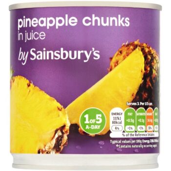 Sainsbury's Pineapple Chunks in Fruit Juice (425g)