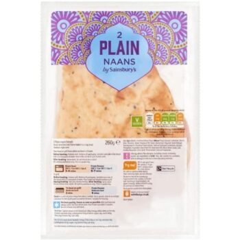 Sainsbury's Plain Naan (2 x 260g)