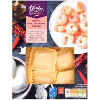 Sainsbury's Prawn Chilli & Garlic Ravioli Taste the Difference (250g)