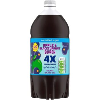 Sainsbury's Quadruple Strength Apple & Blackcurrant Squash (1.5 Litre)