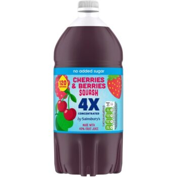 Sainsbury's Quadruple Strength Cherries & Berries Squash (1.5 Litre)