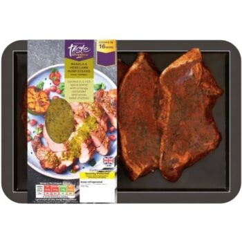 Sainsbury's Ready to Cook Masala & Herb Lamb Rump Steaks Taste the Difference (430g)