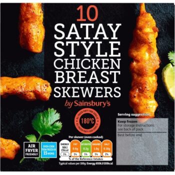 Sainsbury's Satay Style Chicken Breast Skewers (10 x 180g)