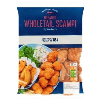Sainsbury's Scottish Wholetail Breaded Scampi (300g)