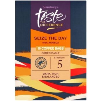 Sainsbury's Seize The Day Coffee Bags 10's Taste the Difference (75g)