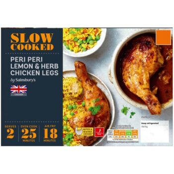 Sainsbury's Slow Cooked Peri Peri Lemon & Herb Chicken Legs (510g)