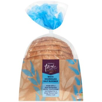 Sainsbury's Sourdough Medium Sliced White Bread Taste the Difference (400g)