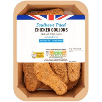 Sainsbury's Southern Fried Breaded Fresh British Chicken goujons (270g)
