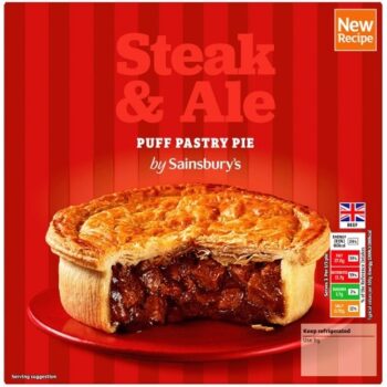 Sainsbury's Steak & Ale Puff Pastry Pie (500g)