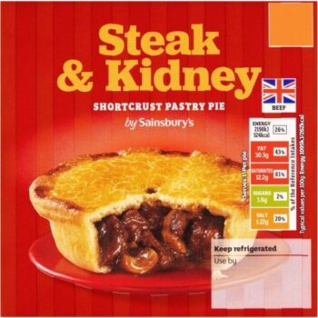 Sainsbury's Steak & Kidney Shortcrust Pastry Pie (200g)