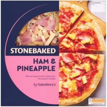 Sainsbury's Stonebaked Ham & Pineapple Hand Stretched Pizza (295g)