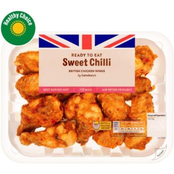 Sainsbury's Sweet Chilli Cooked British Chicken Wings (525g)
