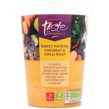 Sainsbury's Sweet Potato Coconut & Chilli Soup Taste the Difference (600g)