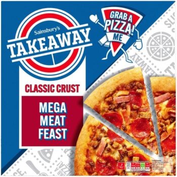 Sainsbury's Takeaway Fully Loaded Meat Feast Pizza (567g)
