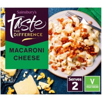 Sainsbury's Vintage Cheddar Macaroni Cheese Ready Meal For 2 Taste The Difference (750g)