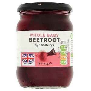 Sainsbury's Whole Baby Pickled Beetroot in Vinegar (221g*) (340g)