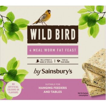 Sainsbury's Wild Bird Meal Worm Fat Feast (4 x 1.12kg)