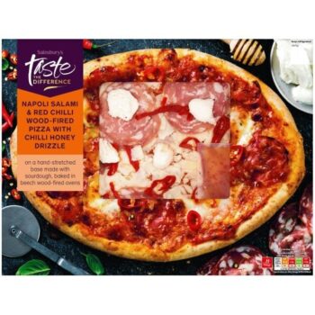 Sainsbury's Wood Fired Napoli Salami & Chilli Honey Pizza Autumn Edition Taste the Difference (460g)