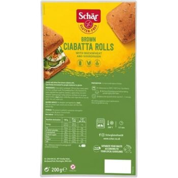 Schar Gluten-Free Brown Ciabatta Rolls (4 x 200g)