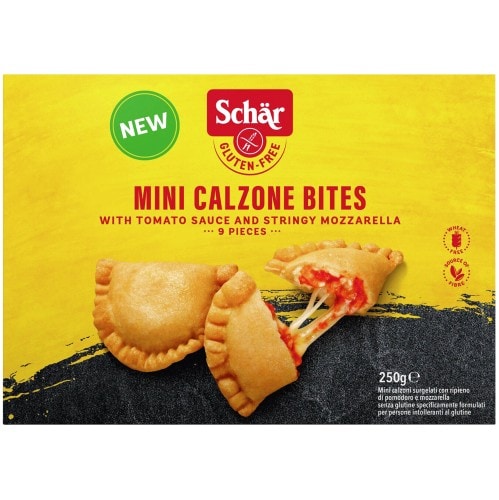 Schar Gluten Free Mini Calzone Bites with Tomato & Mozzarella (10 x 250g)