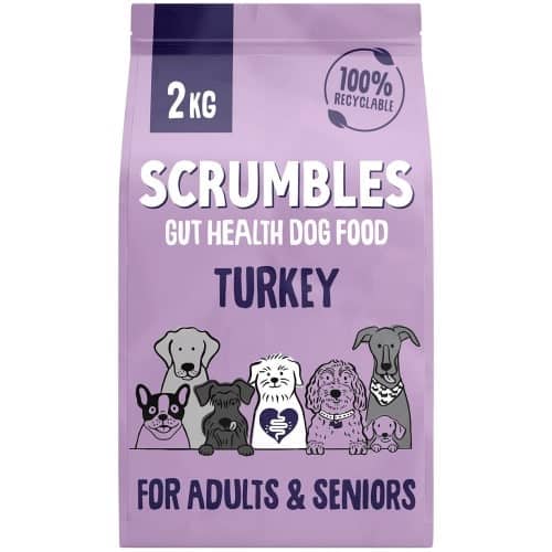 Scrumbles Dry Dog Food for Adult & Seniors Turkey (2kg)