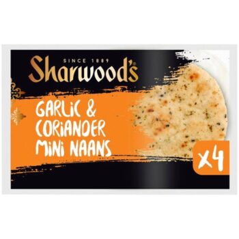 Sharwood's 4 Mini Naan Garlic & Coriander (4)