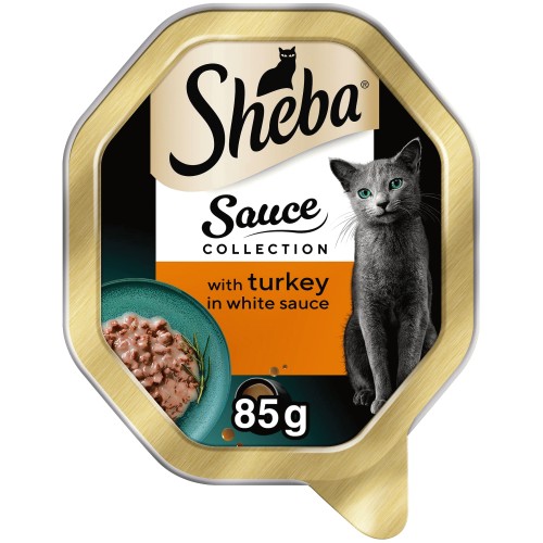 Sheba Fine Recipes Wet Cat Food Tray Turkey in Gravy (85g)