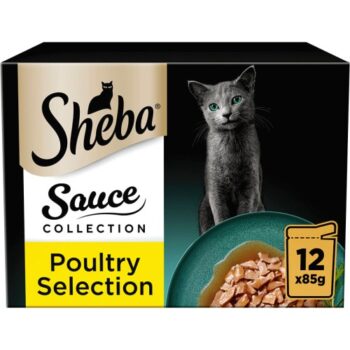 Sheba Sauce Collection Cat Food Pouches Poultry Selection (12 x 85g)