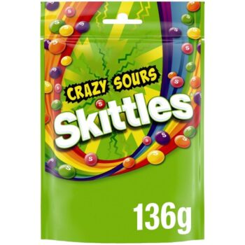 Skittles Crazy Sours Chewy Fruits Candies (136g)