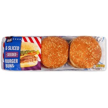 Sliced Seeded Burger Buns (6)