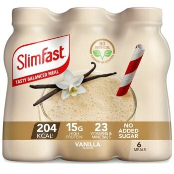 SlimFast Vanilla Milkshake Multipack Bottle (6 x 325ml)