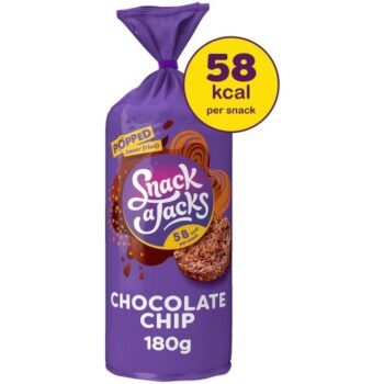 Snack A Jacks Jumbo Chocolate Chip Sharing Rice Cake Crisps (180g)