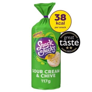 Snack A Jacks Sour Cream & Chive Rice Cakes (117g)